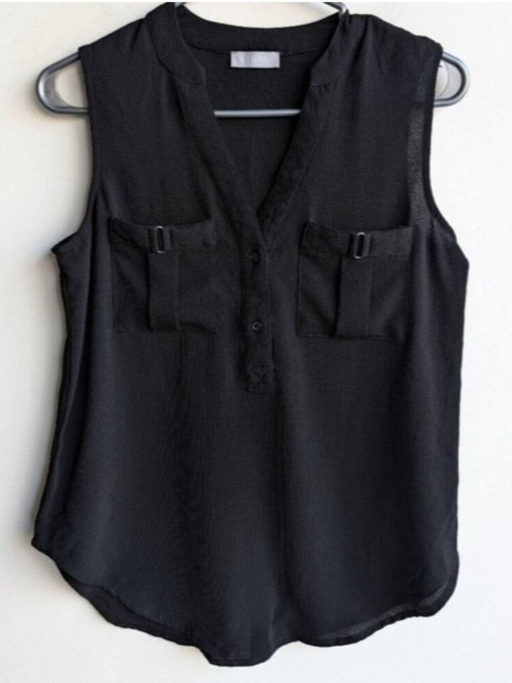 Kenar Black Sleeveless Blouse